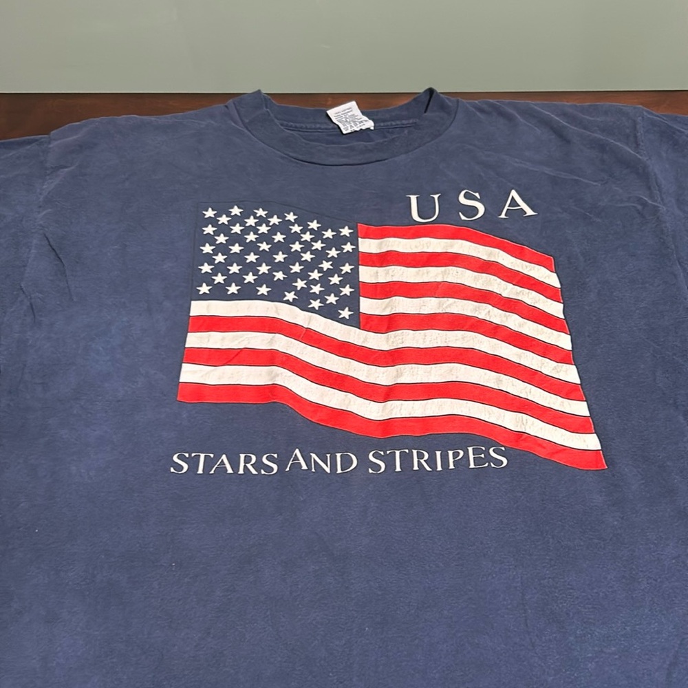 Vintage Single Stitch Stars and Stripes Flag Tee